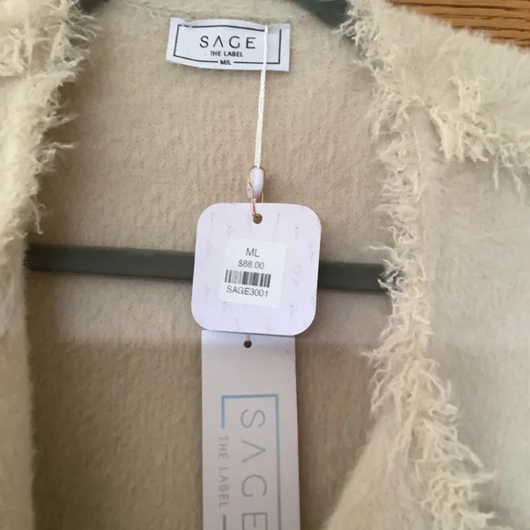 Sage - Ladies Fringey Sweater with Pockets!